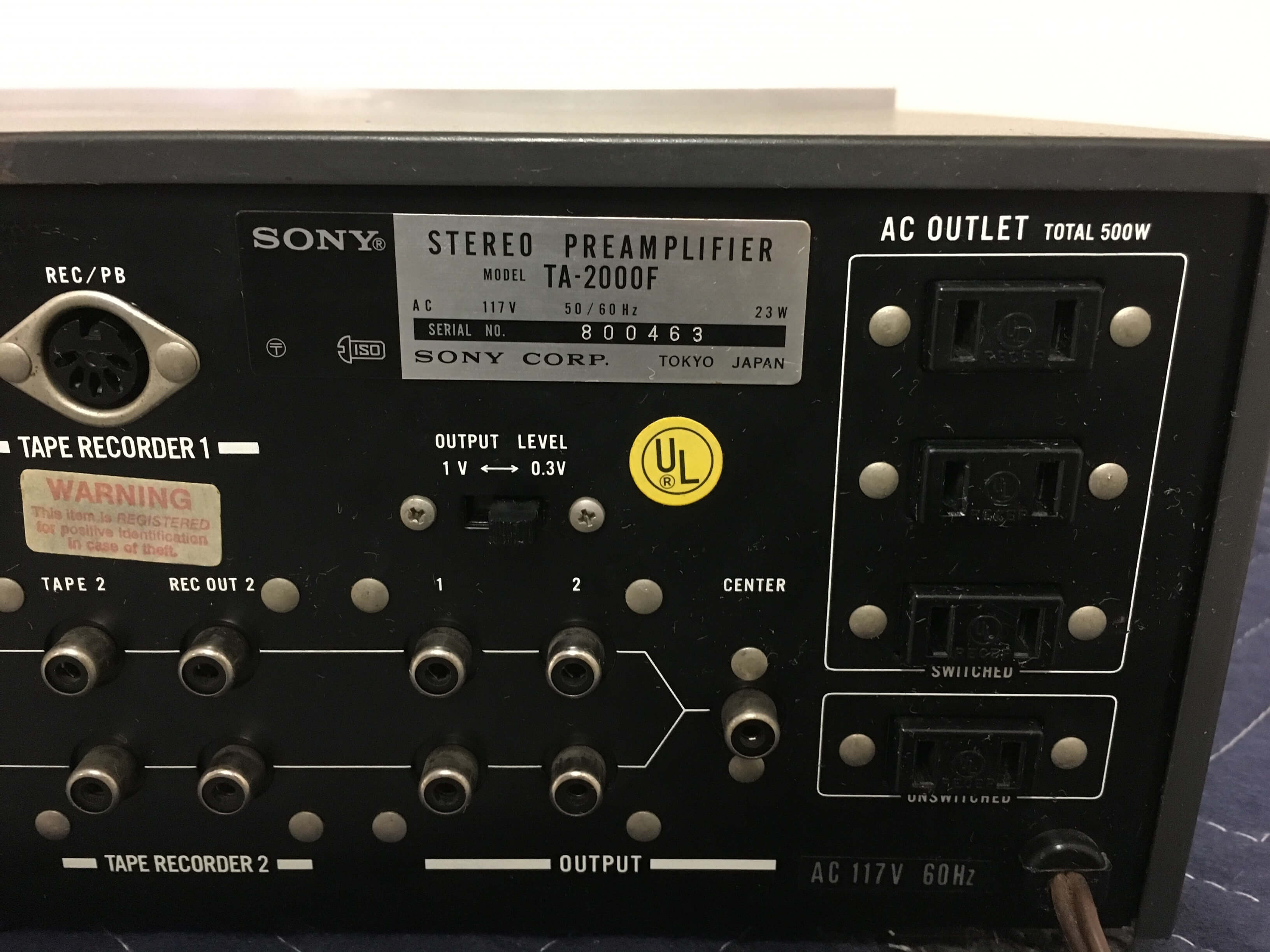 Sony 2000F preamplifier